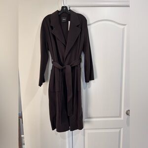 Theory Robe Coat (Java/Chocolate Brown)